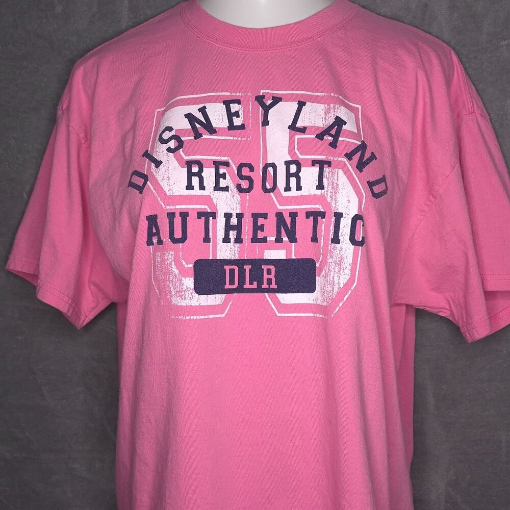 Disneyland Resort Authentic Womens Pink T-Shirt XL DLR Logo Short Sleeve